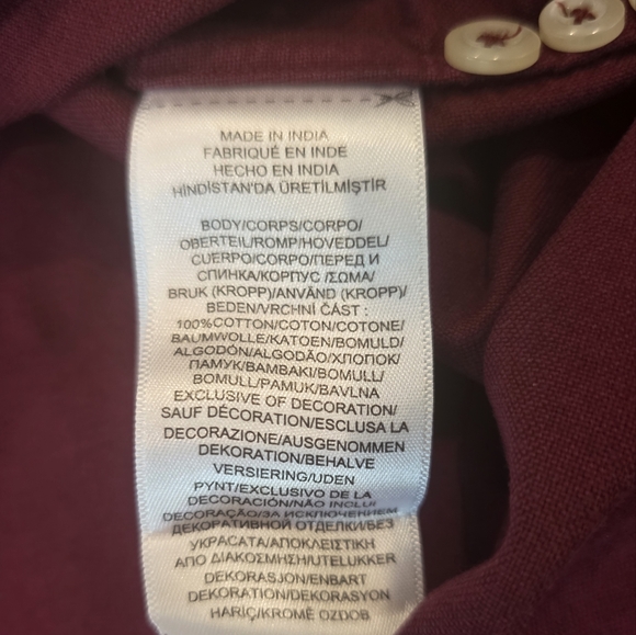 Ralph Lauren Classic Fit 100% Cotton Plum Button Down Long Sleeve Shirt. XXL - Picture 4 of 8